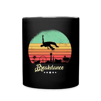 Breakdance Dancing Vintage Retro Sunset - Full Colour Mug - black - Front