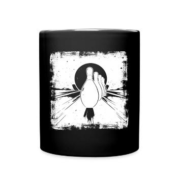 Quilles de bowling - Mug uni - noir - Devant