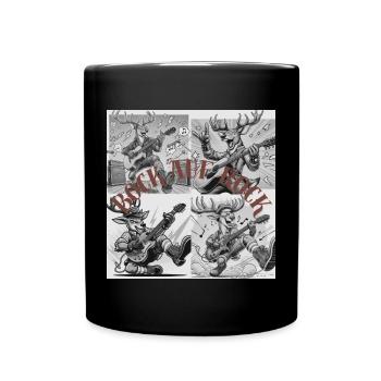 Rocking Deer Illustration - Full Colour Mug - black - Front