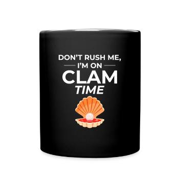 Clam Shell Seashells Collector Beachcomber Beach - Full Colour Mug - black - Front