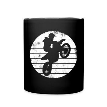 Motocross Rider Drawing - Full Colour Mug - black - Front