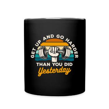 Crosstrainer Cardio Gesundheit Lifestyle - Tasse einfarbig - Schwarz - Vorne
