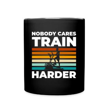 Training Muskeln Trainer - Tasse einfarbig - Schwarz - Vorne