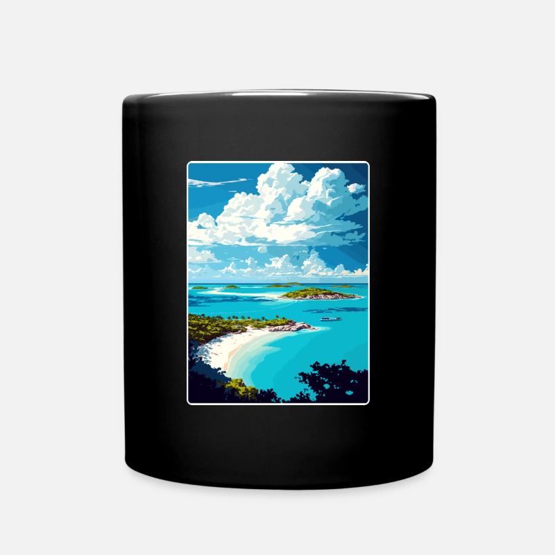 Barbuda Caraïbes Voyage Affiche Peinture Souvenir WPA - Mug uni - noir