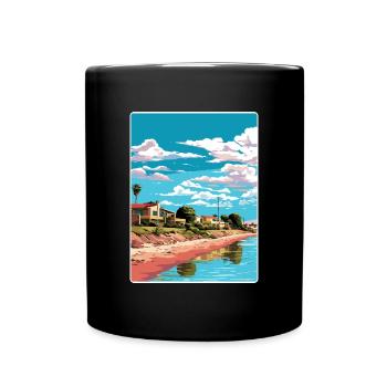 Rawson Argentina Travel Poster Souvenir Paint WPA - Full Colour Mug - black - Front