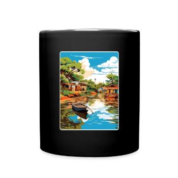 Tigre Argentina Travel Poster Souvenir Paint WPA - Full Colour Mug - black - Front
