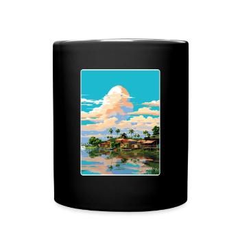 Manaus Brasilien Reise Poster Souvenir Malerei WPA - Tasse einfarbig - Schwarz - Vorne