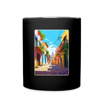 Tequila Mexiko Reise Poster Souvenir Malerei WPA - Tasse einfarbig - Schwarz - Vorne