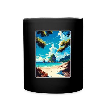 Koh Lant Thailand Thai Reise Poster Souvenir WPA - Tasse einfarbig - Schwarz - Vorne