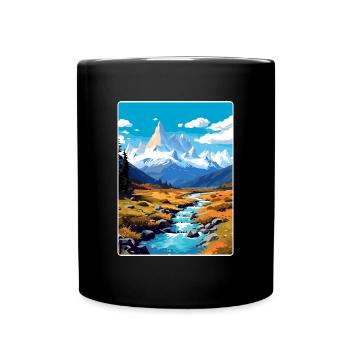 El Chalten Reiseposter Souvenir Postkarte Farbe - Tasse einfarbig - Schwarz - Vorne