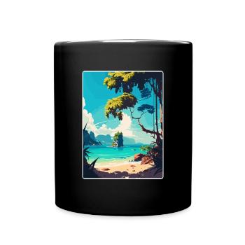Phuket Thailand Thailand Reise Poster Souvenir WPA - Tasse einfarbig - Schwarz - Vorne