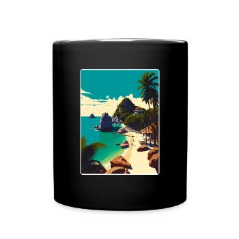 Ko Tao Thailand Thai Reise Poster Souvenir WPA - Tasse einfarbig - Schwarz - Vorne