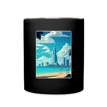 Pattaya Thailand Thai Travel Poster Souvenir WPA - Full Colour Mug - black - Front