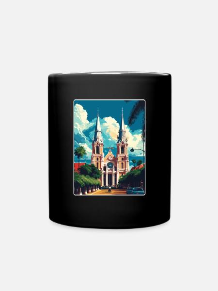 Ho Chi Minh Vietnam Vintage Reise Poster Souvenir - Tasse einfarbig - Schwarz