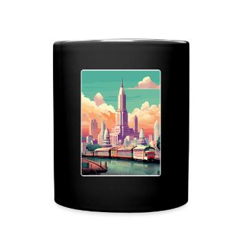 Bangkok Thailand Thai Reise Poster Souvenir WPA - Tasse einfarbig - Schwarz - Vorne