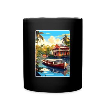 Tigre Argentina Travel Poster Souvenir Paint WPA - Full Colour Mug - black - Front