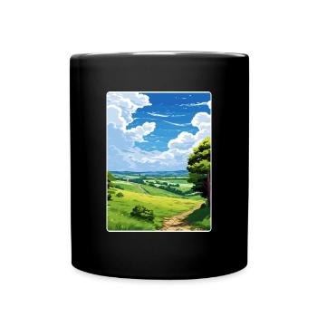 Dorset Aonb Reise Poster Souvenir Postkarte Farbe - Tasse einfarbig - Schwarz - Vorne