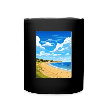 Dorset Aonb Reise Poster Souvenir Postkarte Farbe - Tasse einfarbig - Schwarz - Vorne