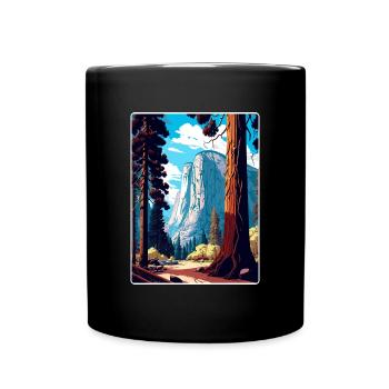 Yosemite Mariposa Grove Glacier Point, Kalifornien - Tasse einfarbig - Schwarz - Vorne