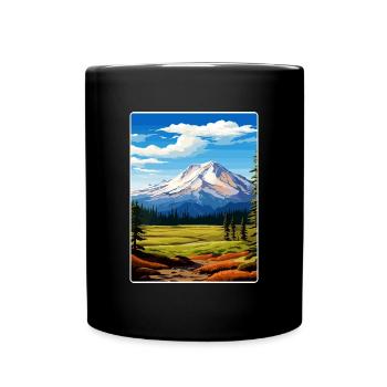 Lassen Volcanic National Park California Travel - Full Colour Mug - black - Front
