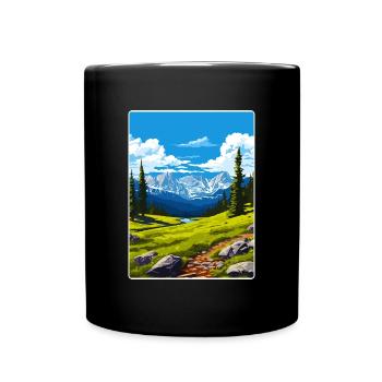 Carte de voyage du parc national des montagnes du Colorado - Mug uni - noir - Devant
