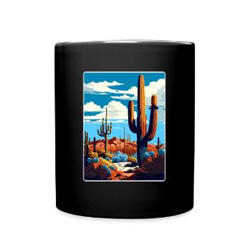 Saguaro Nationalpark Arizona Reiseposter WPA - Tasse einfarbig - Schwarz - Vorne