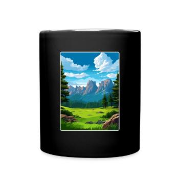 Carte de voyage du parc national des montagnes du Colorado - Mug uni - noir - Devant