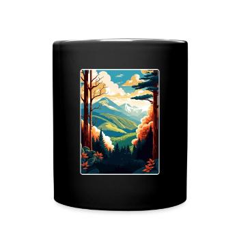 Great Smoky Mountains National Park Travel Poster - Full Colour Mug - black - Front