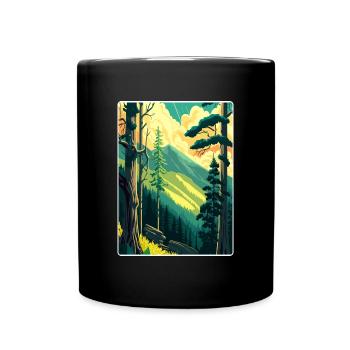 Affiche de voyage du parc national des Great Smoky Mountains - Mug uni - noir - Devant
