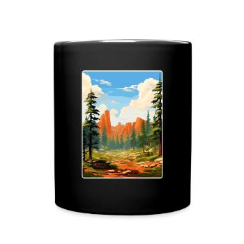Sequoia Kings Canyon Nationalpark Reiseposter - Tasse einfarbig - Schwarz - Vorne