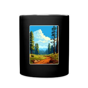 Sequoia Kings Canyon Nationalpark Reiseposter - Tasse einfarbig - Schwarz - Vorne
