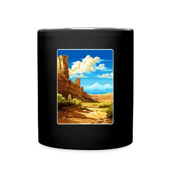 Mesa Verde Nationalpark Colorado Reiseposter - Tasse einfarbig - Schwarz - Vorne