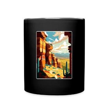 Mesa Verde Nationalpark Colorado Reiseposter - Tasse einfarbig - Schwarz - Vorne