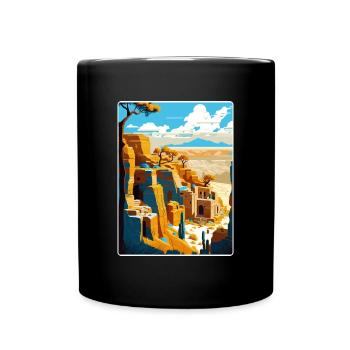Mesa Verde Nationalpark Colorado Reiseposter - Tasse einfarbig - Schwarz - Vorne