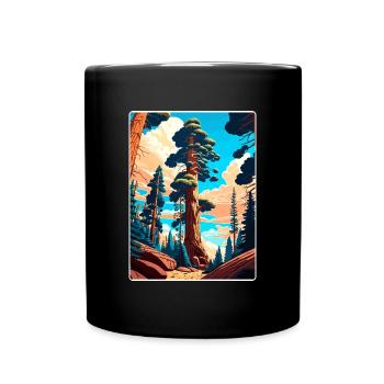 Sequoia Nationalpark Kalifornien Reiseposter WPA - Tasse einfarbig - Schwarz - Vorne