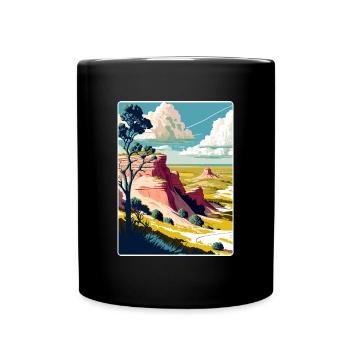 Theodore Roosevelt National Park Travel Poster WPA - Full Colour Mug - black - Front