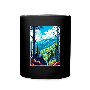 Great Smoky Mountains National Park Travel Poster - Full Colour Mug - black - Front