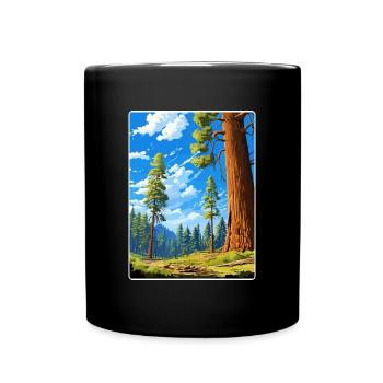 Sequoia Kings Canyon Nationalpark Reiseposter - Tasse einfarbig - Schwarz - Vorne