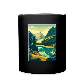Parc national de Durmitor Monténégro Affiche de voyage - Mug uni - noir - Devant