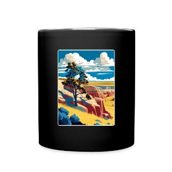 Theodore Roosevelt National Park Travel Poster WPA - Full Colour Mug - black - Front