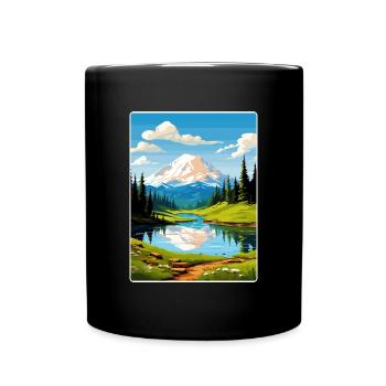 Mount Rainer New National Park Travel Poster WPA - Full Colour Mug - black - Front