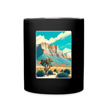 Guadalupe Mountains National Park Travel Poster - Full Colour Mug - black - Front