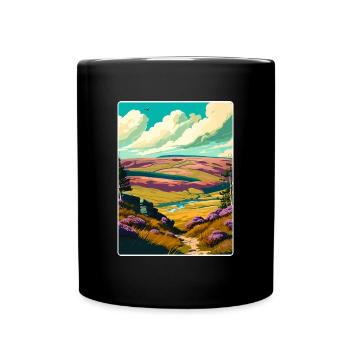North York Moors National Park Travel Poster WPA - Full Colour Mug - black - Front