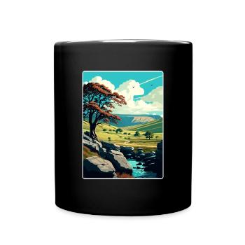 Affiche de voyage du parc national des Yorkshire Dales WPA - Mug uni - noir - Devant