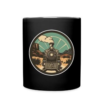 Railway Illustration - Full Colour Mug - black - Front