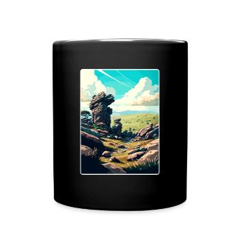 Dartmoor Nationalpark Reiseposter Souvenir WPA - Tasse einfarbig - Schwarz - Vorne