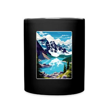 Parc national Banff Canada Affiche de voyage souvenir - Mug uni - noir - Devant