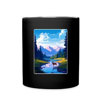 Parc national Banff Canada Affiche de voyage souvenir - Mug uni - noir - Devant