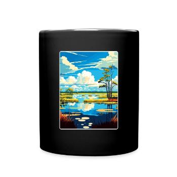 Everglades National Park Travel Poster Souvenir - Full Colour Mug - black - Front