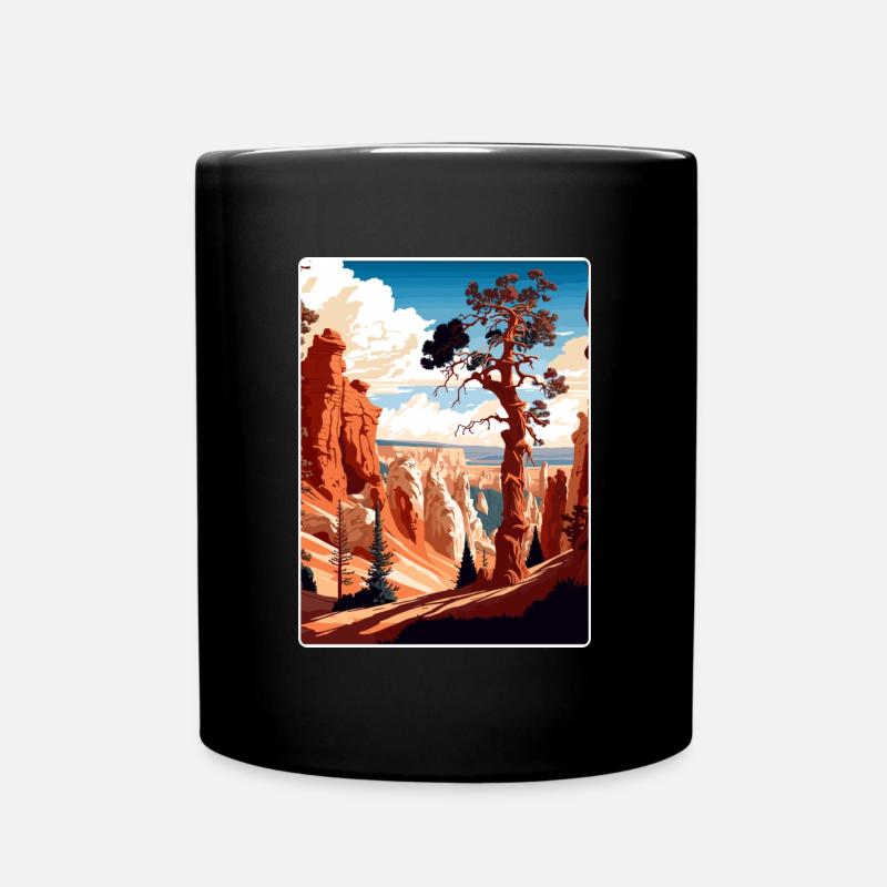 Bryce Canyon Nationalpark Reiseposter Souvenir - Tasse einfarbig - Schwarz